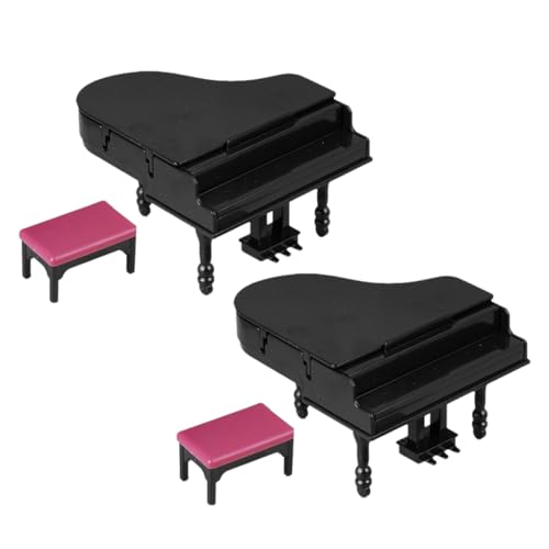 TINEASUR 2 Sätze Teiliges Puppenhaus Klavier und Hocker Detailliertes Musikinstrument für Kreative Wohnraumgestaltung und Besondere Anlässe TINEASUR 2 Sätze Teiliges Puppenhaus Klavier und Hocker Detailliertes Musikinstrument für Kreative Wohnraumgestaltung und Besondere Anlässe von TINEASUR