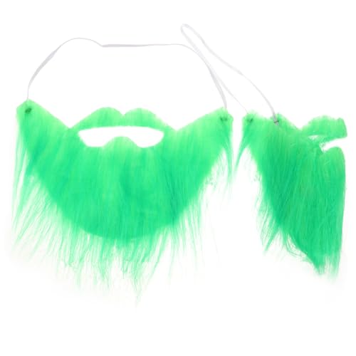 TINEASUR 2 Stück Grüner Künstlicher Bart St. Patricks Day St. Patrick's Dekorationen St. Patrick's Day Kostüm Requisite Cosplay Künstlicher Schnurrbart Lustige Bart Requisite St. Patrick von TINEASUR