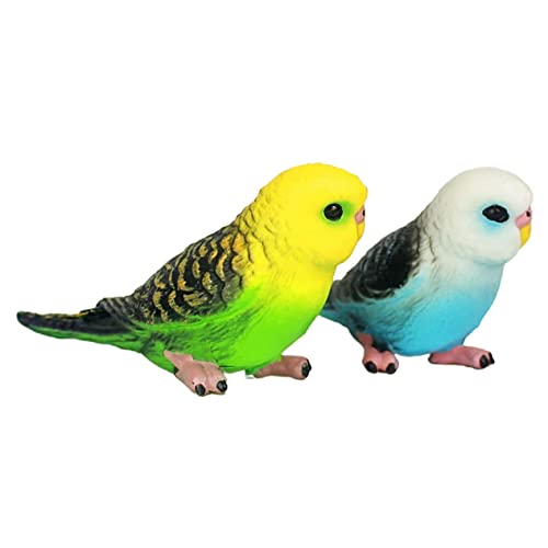 TINEASUR 2 Stück Papageienspielzeug, Künstliche Kleine Vögel, Spielzeugvögel Für Kinder, Simulierte Vogelstatue, Lebensechte Vögel, Kleine Vögel, Dekorative Requisiten, Vogelfiguren, von TINEASUR