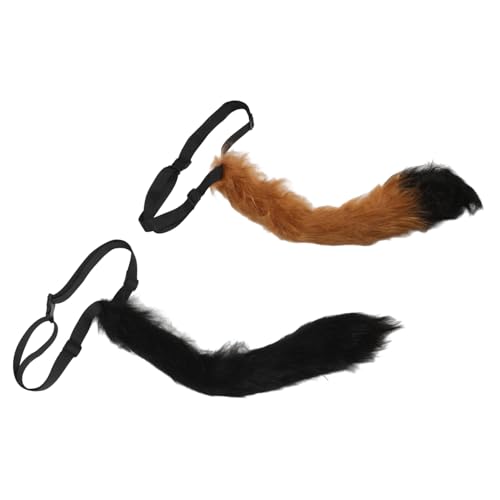 TINEASUR 2 Stück Plüsch Tierschwanz, Cosplay Fuchskostümschwanz, Süßer Tierschwanz Für Auftritte, Weißer Für Karneval, Für Foto Requisiten, Fursuits Zubehör, Tierkostüm Zubehör, TINEASUR 2 Stück Plüsch Tierschwanz, Cosplay Fuchskostümschwanz, Süßer Tierschwanz Für Auftritte, Weißer Für Karneval, Für Foto Requisiten, Fursuits Zubehör, Tierkostüm Zubehör, von TINEASUR