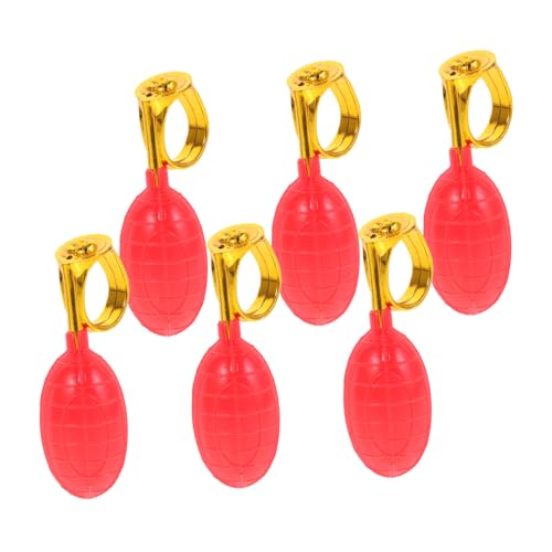 TINEASUR 6 Stück Sprühring, Partyring, Requisite, Tricky Ring, Spielzeug, Bühnen Requisitenring, Party Requisiten, Wiederverwendbarer Tricky Ring, Streichring, Festival Tricky Ring, von TINEASUR