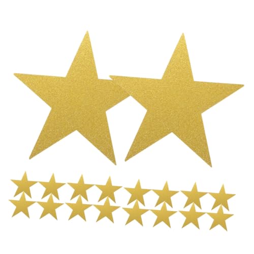 TINEASUR 80 Stück Glitter Sterne Bastelset Langlebige Farbige Papiersterne für Klassenzimmer Dekoration DIY Bastelprojekte Bulletin Boards Wandgestaltung Kinderfreundliche Kreative von TINEASUR