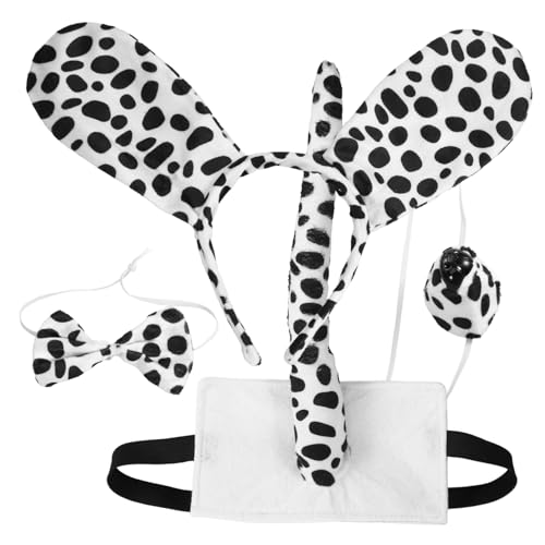 TINEASUR 1satz Hundekostüm Set Mit Tierohren Fliege Und Nase Für Partys Plüschige Hundekopfband Und Für Kostüm-events Und Halloween Teiliges Zubehör Für Erwachsene TINEASUR 1satz Hundekostüm Set Mit Tierohren Fliege Und Nase Für Partys Plüschige Hundekopfband Und Für Kostüm-events Und Halloween Teiliges Zubehör Für Erwachsene von TINEASUR