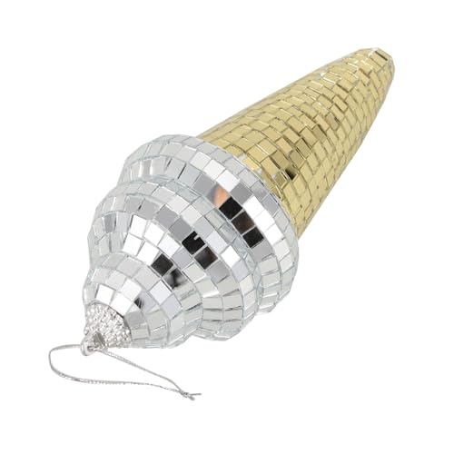 TINEASUR Eiscreme-Ornamente Süßigkeiten-Disco-Kugel Eisform Eimer Pop Hochzeit Dekoration Eiscreme Dekoration Discokugel-Dekoration für das Kugel mit Spiegeloberfläche von TINEASUR