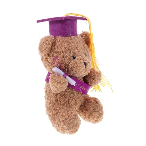 TINEASUR Graduation Plush Bear mit Doktorhut Abschlussbär für Dekoration Geschenkidee zur Abschlussfeier Kuscheltier für Vorschulkinder Weiches und Plüschtier von TINEASUR