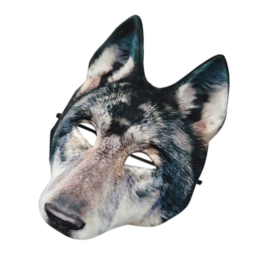 TINEASUR Gruselige Wolfskopfmaske für Halloween Realistische Tiermaske für Kostümpartys Aufwendig Gestaltete Werwolf Verkleidung für Cosplay und Halloween Events von TINEASUR