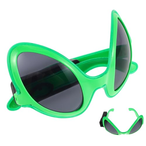 TINEASUR LED Alien Sonnenbrille Grün Leuchtende Partybrille mit Neon Glow für Halloween Karneval Festivals Cosplay Zubehör Langlebigem Pc Material TINEASUR LED Alien Sonnenbrille Grün Leuchtende Partybrille mit Neon Glow für Halloween Karneval Festivals Cosplay Zubehör Langlebigem Pc Material von TINEASUR