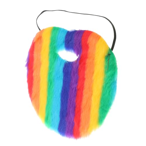 TINEASUR Künstlicher Kurzer Plüsch-regenbogenbart Cosplay-zubehör Einfach Zu Tragen Und Zu Halten TINEASUR Künstlicher Kurzer Plüsch-regenbogenbart Cosplay-zubehör Einfach Zu Tragen Und Zu Halten von TINEASUR