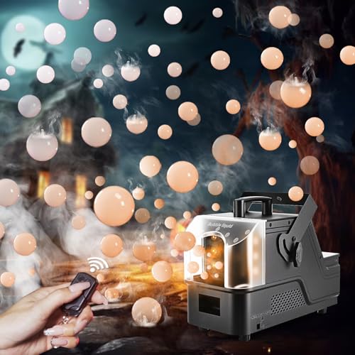 Bubble Fog Machine, Heavy Duty Bubble Fog Maker mit Fernbedienung für Halloween, Partys, Events & Fotografie von TINHAU