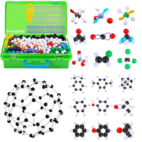 TINMAGI 818 Stücke Organische Chemie Molekülmodell Set,Molekülbaukasten Chemie für anorganische und organische Strukturen Atom Link Model Set für Lehramtsstudenten von TINMAGI