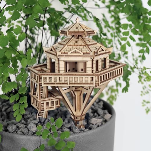 Woodland Outpost 3D-Holzpuzzle für Erwachsene und Kinder, inklusive LED-Lichtern, Acrylpfahl und Montagewerkzeugen, DIY-Kit für Heim- oder Pflanzendekoration, 121 Teile (Batterie nicht im Lieferumfang Woodland Outpost 3D-Holzpuzzle für Erwachsene und Kinder, inklusive LED-Lichtern, Acrylpfahl und Montagewerkzeugen, DIY-Kit für Heim- oder Pflanzendekoration, 121 Teile (Batterie nicht im Lieferumfang von TINY TREE HOUSES