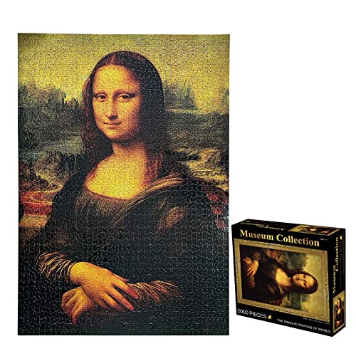 TINYOUTH 2000 Teile Puzzle für Erwachsene, 《Mona Lisa》 Museum Kollektion Puzzle, 70x100CM 2mm Dicke Berühmte Gemälde Puzzle, Stressabbau Staycation Kill Time für Erwachsene Kinder 14+ von TINYOUTH