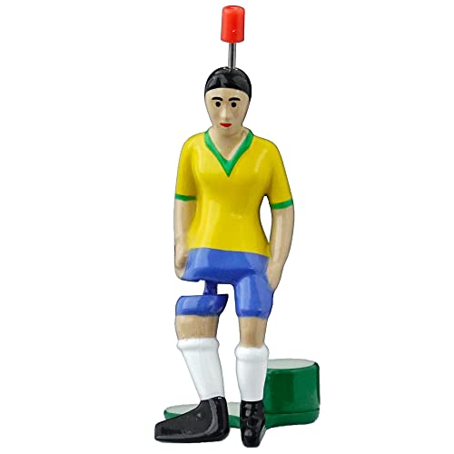 TIPP-KICK Star-Kicker Brasilien I Original Spieler für Groß & Klein I Spielspaß mit der Fußball-Figur Spiel I Zubehör I Trikot Gelb von TIPP-KICK
