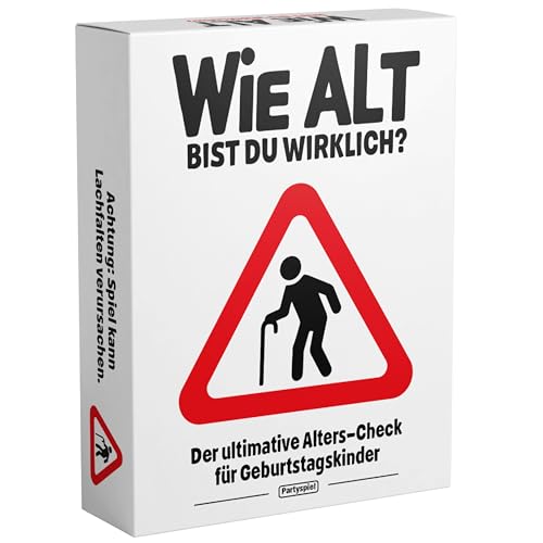TIPSI Wie Alt Bist Du Wirklich? – Das lustige Geburtstags-Spiel | Geburtstagsgeschenk für Männer und Frauen (40 bis 65 Jahre) | Geschenk zum 40. 50. & 60. Geburtstag | Partyspiel, Gesellschaftsspiel von TIPSI