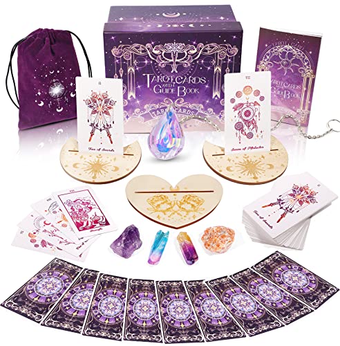 TIRLANO Tarotkarten mit Anleitung (evtl. nicht in deutscher Sprache), mit drei Tarot-Ständern und einer Tarot-Tasche von TIRLANO