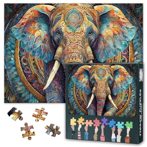 1000 Blöcke für Erwachsene mit einem Mandala Puzzle, Indische Elefanten Puzzle, Erwachsene mit einem Erwachsenen Puzzles, Puzzles Spiel oder Spielzeug für ältere Freunde 50 x 70cm 1000 Blöcke für Erwachsene mit einem Mandala Puzzle, Indische Elefanten Puzzle, Erwachsene mit einem Erwachsenen Puzzles, Puzzles Spiel oder Spielzeug für ältere Freunde 50 x 70cm von TISHIRON