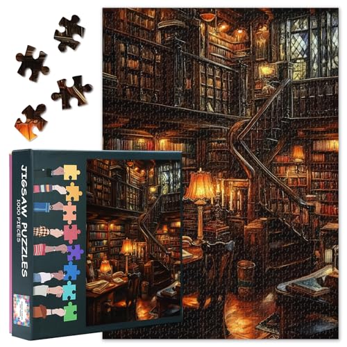 1000 Stück Alte Bibliothek Puzzles Für Erwachsene Lustige Herausfordernde Bücher Und Vintage Leselampen Puzzle Für Erwachsene Bücherregale Puzzles 1000 Stück Für Familie Spielabend 70cmx50cm 1000 Stück Alte Bibliothek Puzzles Für Erwachsene Lustige Herausfordernde Bücher Und Vintage Leselampen Puzzle Für Erwachsene Bücherregale Puzzles 1000 Stück Für Familie Spielabend 70cmx50cm von TISHIRON