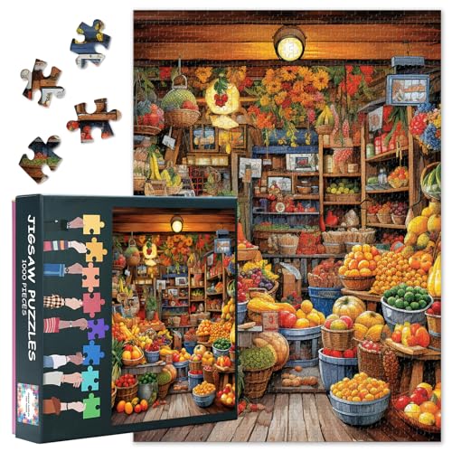 1000 Stück Gemüse Und Früchte Jigsaw Puzzles Für Erwachsene Herausfordernde Puzzle Fruit Store Puzzles Kunstwerk Home Wall Decor Als Geschenke Für Puzzle-Liebhaber 70cmx50cm 1000 Stück Gemüse Und Früchte Jigsaw Puzzles Für Erwachsene Herausfordernde Puzzle Fruit Store Puzzles Kunstwerk Home Wall Decor Als Geschenke Für Puzzle-Liebhaber 70cmx50cm von TISHIRON