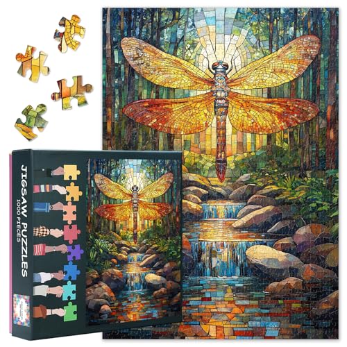1000 Stück Glasmalerei Libelle Puzzles Für Erwachsene Schwierige Libelle Puzzles Für Erwachsene Natur Wald Puzzle Als Geschenke Für Familie Freunde Party Kunstwerk Home Decoration 50cmx70cm 1000 Stück Glasmalerei Libelle Puzzles Für Erwachsene Schwierige Libelle Puzzles Für Erwachsene Natur Wald Puzzle Als Geschenke Für Familie Freunde Party Kunstwerk Home Decoration 50cmx70cm von TISHIRON