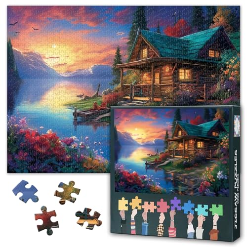 1000 Stück Holzhaus Puzzles Für Erwachsene Geschenk Herausfordernde Schöne Landschaft Jigsaw Puzzles Für Familienspiel Geschenk Berg Und See Jigsaw Puzzle Kunstwerk Dekor 50cmx70cm 1000 Stück Holzhaus Puzzles Für Erwachsene Geschenk Herausfordernde Schöne Landschaft Jigsaw Puzzles Für Familienspiel Geschenk Berg Und See Jigsaw Puzzle Kunstwerk Dekor 50cmx70cm von TISHIRON