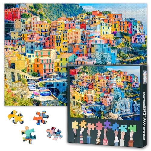 1000 Stück Jigsaw Puzzles Bunte Häuser Der Cinque Terre Lustiges Puzzle Für Erwachsene Familie Dekompression Herausfordernde Manarola Fischerdorf Jigsaw Puzzle Als Geschenk Für Freunde 70cmx50cm 1000 Stück Jigsaw Puzzles Bunte Häuser Der Cinque Terre Lustiges Puzzle Für Erwachsene Familie Dekompression Herausfordernde Manarola Fischerdorf Jigsaw Puzzle Als Geschenk Für Freunde 70cmx50cm von TISHIRON