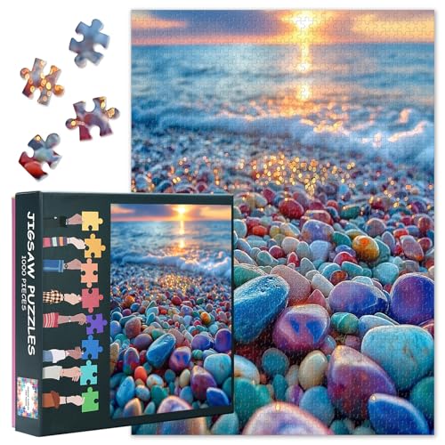 1000 Stück Puzzle für Erwachsene Bunte Steine Jigsaw Puzzles Steine am Strand Puzzles Geeignet für Spielenächte Erwachsene und Jugendliche Familie Spielzeug Heim Wanddekoration Größe: 50x70cm 1000 Stück Puzzle für Erwachsene Bunte Steine Jigsaw Puzzles Steine am Strand Puzzles Geeignet für Spielenächte Erwachsene und Jugendliche Familie Spielzeug Heim Wanddekoration Größe: 50x70cm von TISHIRON