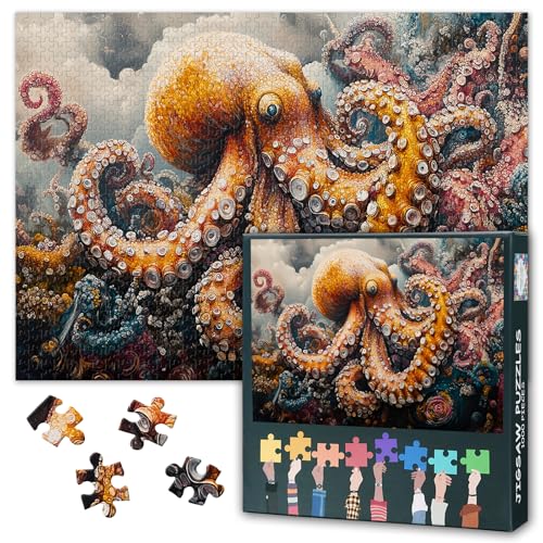 1000 Stück Puzzle für Erwachsene Octopus Puzzles Unterwasserwelt Puzzles Jugendliche Bildungsspielzeug Herausforderndes und lebendiges Detail Ideal für Puzzle-Enthusiasten Größe: 70x50cm 1000 Stück Puzzle für Erwachsene Octopus Puzzles Unterwasserwelt Puzzles Jugendliche Bildungsspielzeug Herausforderndes und lebendiges Detail Ideal für Puzzle-Enthusiasten Größe: 70x50cm von TISHIRON