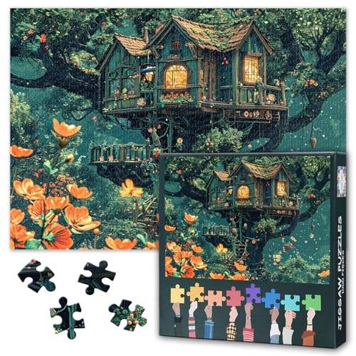 1000 Stücke Puzzles Skurrilen Baumhaus Und Blumen Für Erwachsene Herausforderung Spiele Home Decor Baumhaus Puzzles Für Erwachsene Geburtstag Party Geschenke Für Puzzle-Liebhaber 50cmx70cm 1000 Stücke Puzzles Skurrilen Baumhaus Und Blumen Für Erwachsene Herausforderung Spiele Home Decor Baumhaus Puzzles Für Erwachsene Geburtstag Party Geschenke Für Puzzle-Liebhaber 50cmx70cm von TISHIRON