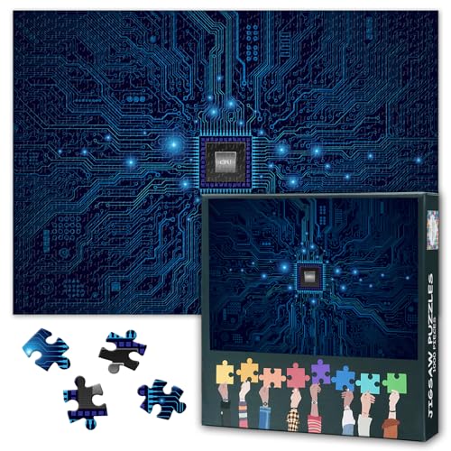 1000 Teile Puzzle Elektronische Computerkomponenten mit CPU Chip & Leiterplatten Technologie Herausforderndes Puzzle 70 x 50 cm 1000 Teile Puzzle Elektronische Computerkomponenten mit CPU Chip & Leiterplatten Technologie Herausforderndes Puzzle 70 x 50 cm von TISHIRON