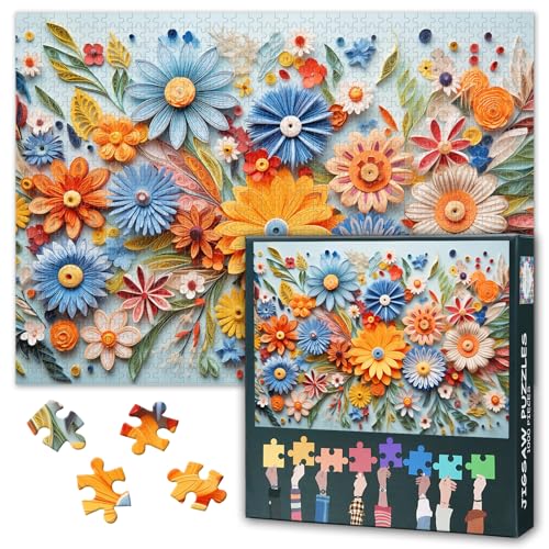 1000 Teile Puzzle Erwachsene - Blossom Flower Art Jigsaw (anspruchsvoll), 70 x 50 cm 1000 Stück Puzzles für Erwachsene Spring Home Decor Geschenk für Frauen & Familien von TISHIRON