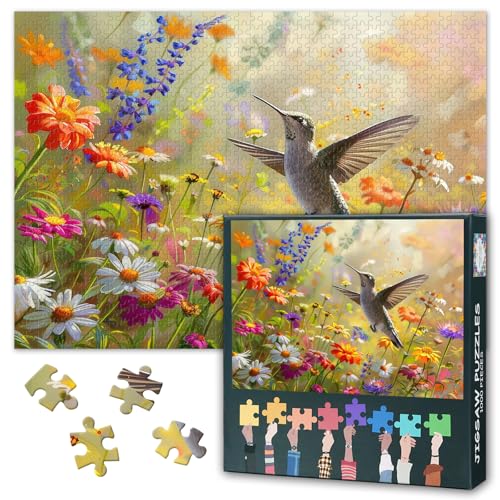 1000 Teile Puzzle Kolibri Blumenmotiv für Erwachsene Tier Kunstpuzzle Naturdesign Wanddekoration Familienspaß Gedächtnistraining Premium Lernspiel Geschenkidee 50.5 x 70.5 cm 1000 Teile Puzzle Kolibri Blumenmotiv für Erwachsene Tier Kunstpuzzle Naturdesign Wanddekoration Familienspaß Gedächtnistraining Premium Lernspiel Geschenkidee 50.5 x 70.5 cm von TISHIRON