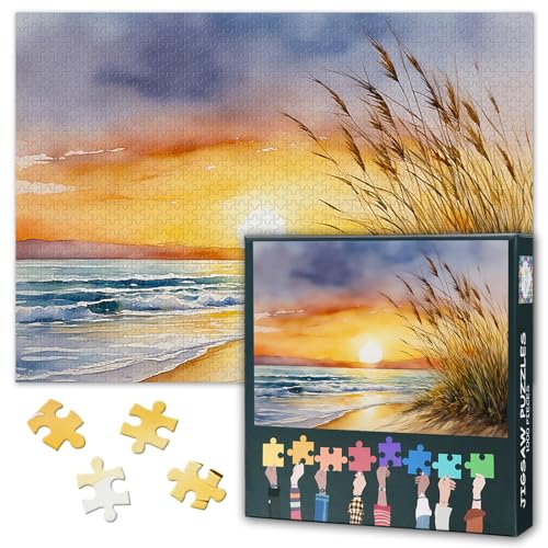 1000 Teile Puzzle Küstendünen Harmonie | Chromatische Abendtherapie & Biophile Sandmeditation für Öko-Stressabbau | Premium Erwachsenenpuzzle mit Naturdesign als Atmosphärische Wandkunst 1000 Teile Puzzle Küstendünen Harmonie | Chromatische Abendtherapie & Biophile Sandmeditation für Öko-Stressabbau | Premium Erwachsenenpuzzle mit Naturdesign als Atmosphärische Wandkunst von TISHIRON
