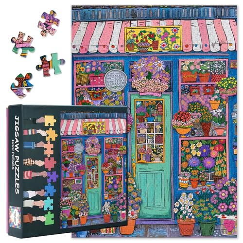 1000 Teile Puzzle für Erwachsene, Farbenfrohes Blumengeschäft, Blumen und Topfpflanzen, 70x50 cm 1000 Teile Puzzle für Erwachsene, Farbenfrohes Blumengeschäft, Blumen und Topfpflanzen, 70x50 cm von TISHIRON