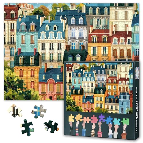 1000 Teile Puzzle für Erwachsene, historisches Pariser Straßenpuzzle für Erwachsene, Kinder und ältere Menschen, ikonische Architektur-Puzzles 1000 Teile, stabile Teile, herausforderndes Familienspiel 1000 Teile Puzzle für Erwachsene, historisches Pariser Straßenpuzzle für Erwachsene, Kinder und ältere Menschen, ikonische Architektur-Puzzles 1000 Teile, stabile Teile, herausforderndes Familienspiel von TISHIRON