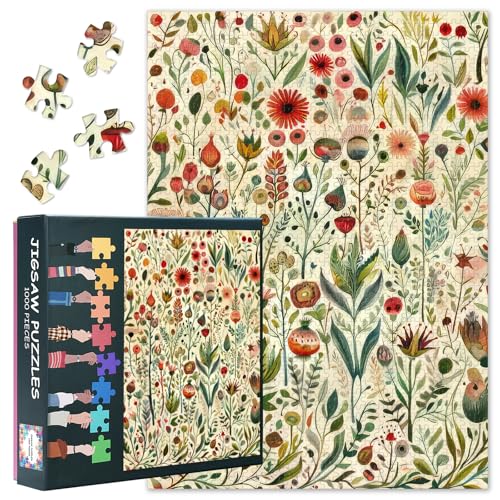1000 Teile Puzzle für Erwachsene - Blühende Blumen & Botanischer Garten, Komplexes Blumenkunst Puzzles, Premium Puzzle Board, 70x50 cm 1000 Teile Puzzle für Erwachsene - Blühende Blumen & Botanischer Garten, Komplexes Blumenkunst Puzzles, Premium Puzzle Board, 70x50 cm von TISHIRON