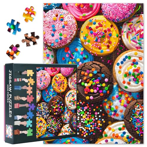 1000 Teile Puzzle für Erwachsene - Candyland-Kuchen, Maximalistisches Dessert-Kunstwerk, Auffälliges Zucker-Motiv - 27,5x19,7 Zoll von TISHIRON