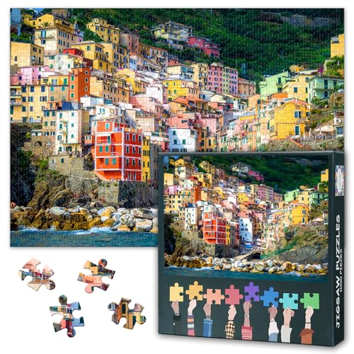 1000 Teile Puzzle für Erwachsene Cinque Terre Italien Farbenfrohe Küstenlandschaft Kunstvolle Motive als Wanddekoration Geschenk für Familie und Erwachsene 50,5 x 70,5 cm 1000 Teile Puzzle für Erwachsene Cinque Terre Italien Farbenfrohe Küstenlandschaft Kunstvolle Motive als Wanddekoration Geschenk für Familie und Erwachsene 50,5 x 70,5 cm von TISHIRON