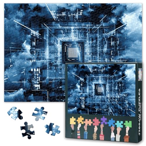 1000 Teile Puzzle für Erwachsene Computerchip Elektronik PC CPU Konzept Technologie Kunst mit komplexem Leiterplatten Design 70 x 50 cm 1000 Teile Puzzle für Erwachsene Computerchip Elektronik PC CPU Konzept Technologie Kunst mit komplexem Leiterplatten Design 70 x 50 cm von TISHIRON