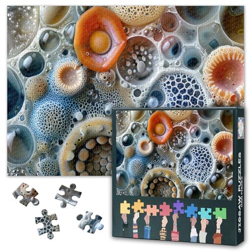 1000 Teile Puzzle für Erwachsene - Embryonalentwicklung & Zellbiologie, Abstrakte Mikrowelt, STEM Puzzles(70x50 cm) von TISHIRON