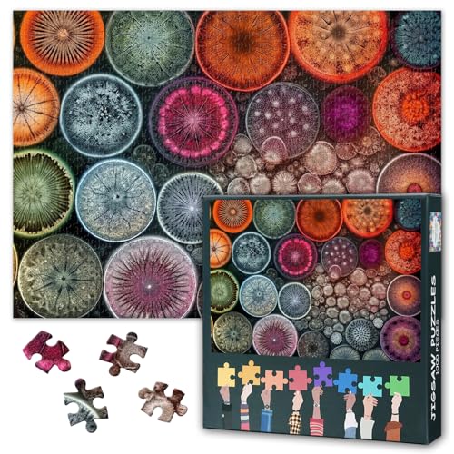 1000 Teile Puzzle für Erwachsene - Wissenschaftliche Mikroorganismen-Kunst, Premium Puzzles, Anspruchsvolles Biologie Puzzle - 27,5 x 19,7 Zoll (70x50 cm) von TISHIRON
