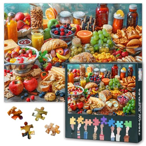 1000 Teile Puzzle für Erwachsene mit Lebensmittel-Motiv - Kunstdruck in Frischen Farben Familie, Freunde, Frauen & Männer - 50,5x70,5 cm 1000 Teile Puzzle für Erwachsene mit Lebensmittel-Motiv - Kunstdruck in Frischen Farben Familie, Freunde, Frauen & Männer - 50,5x70,5 cm von TISHIRON
