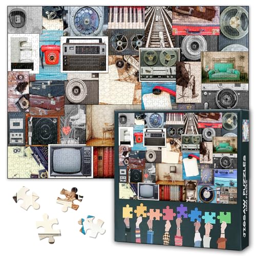 1000 Teile Puzzle für Erwachsene und Senioren: Vintage Retro Collage der 1980er Jahre | Lustiges Wimmelbild mit Referenzposter | Kreatives Geschenk gegen Einsamkeit & Entspannung | 70 x 50 cm 1000 Teile Puzzle für Erwachsene und Senioren: Vintage Retro Collage der 1980er Jahre | Lustiges Wimmelbild mit Referenzposter | Kreatives Geschenk gegen Einsamkeit & Entspannung | 70 x 50 cm von TISHIRON