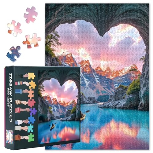 1000 Teile Puzzle für Erwachsene: Folge Deinem Herz Naturszenerie Kunst Puzzle | Berglandschaft mit Seen | Premium Wanddeko & Familienspaß Geschenkidee | 70 x 50 cm 1000 Teile Puzzle für Erwachsene: Folge Deinem Herz Naturszenerie Kunst Puzzle | Berglandschaft mit Seen | Premium Wanddeko & Familienspaß Geschenkidee | 70 x 50 cm von TISHIRON