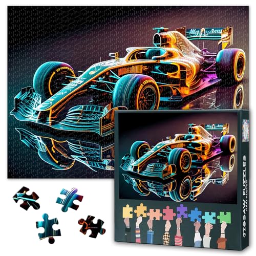 1000 Teile Puzzle für Erwachsene: Supersportwagen Männer Geschenk (50x70cm) - Detailreiches Rennsport-Kunstwerk, Entspannende Aktivität von TISHIRON