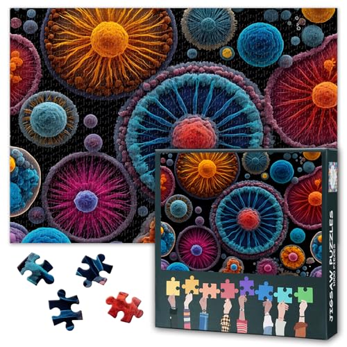 1000 Teile Wissenschafts-Puzzle für Erwachsene - Abstrakte Zellbiologie & Embryonalentwicklung, Lehrreiches Biologie Puzzle - 27,5 x 19,7 Zoll (70x50 cm) von TISHIRON