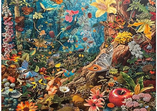 1000 Teiliges Puzzle, Biologische Welt Puzzles für Erwachsene, 1000 Teile Puzzle für Erwachsene, Reiches Ökosystem anspruchsvolle Familienaktivitätsspiele, fertige Größe 50 x 70 cm von TISHIRON