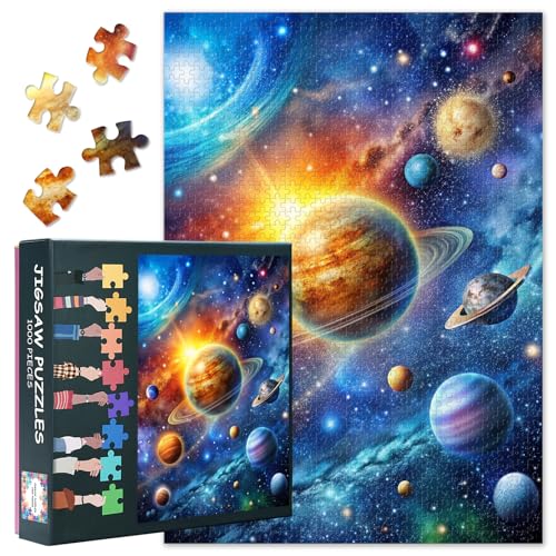 1000-teiliges Puzzle für Erwachsene, Planet, Milchstraße, Galaxie, herausforderndes Puzzle mit Buchstaben auf der Rückseite, 69 x 50 cm, Familien-Lernspiele und Heimdekoration, Geschenk 1000-teiliges Puzzle für Erwachsene, Planet, Milchstraße, Galaxie, herausforderndes Puzzle mit Buchstaben auf der Rückseite, 69 x 50 cm, Familien-Lernspiele und Heimdekoration, Geschenk von TISHIRON