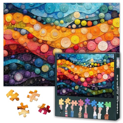 Abstrakt Puzzles 1000 Teile, Puzzle Erwachsene, Farbige Wellenmuster 1000 Teile Puzzles für Erwachsene, 70 x 50cm Puzzle Impossible Geschicklichkeitsspiel für die Ganze Familie Abstrakt Puzzles 1000 Teile, Puzzle Erwachsene, Farbige Wellenmuster 1000 Teile Puzzles für Erwachsene, 70 x 50cm Puzzle Impossible Geschicklichkeitsspiel für die Ganze Familie von TISHIRON