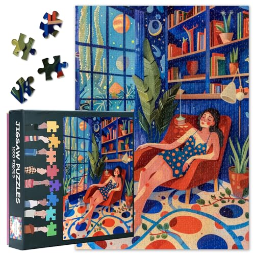 Abstrakte Puzzles für Erwachsene - Jigsaw Puzzles 1000 Teile für Erwachsene, 70 x 50 cm jugendlichen Lebensstil Kunst schwierig und Herausforderung Puzzle-Spiel für Wohnzimmer Wanddekoration von TISHIRON