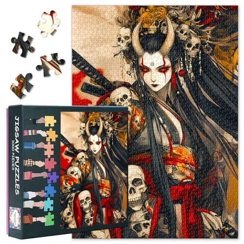 Anime Samurai Puzzle 1000 Teile für Erwachsene - Kriegerin & Monster, 50x70 cm Japanischer Manga-Stil, Herausforderndes Premium-Puzzle Puzzlespiele für Die Ganze Familie Anime Samurai Puzzle 1000 Teile für Erwachsene - Kriegerin & Monster, 50x70 cm Japanischer Manga-Stil, Herausforderndes Premium-Puzzle Puzzlespiele für Die Ganze Familie von TISHIRON